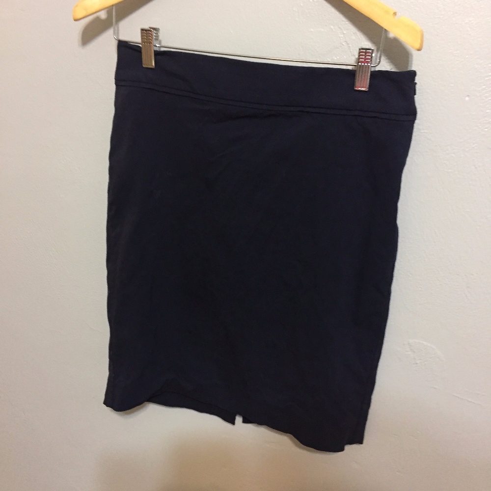 Navy Exact Stretch Pencil Skirt