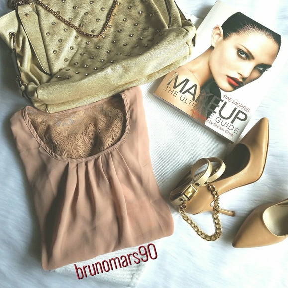 •HP• A'Gaci Taupe Pleated Top - Picture 6 of 6