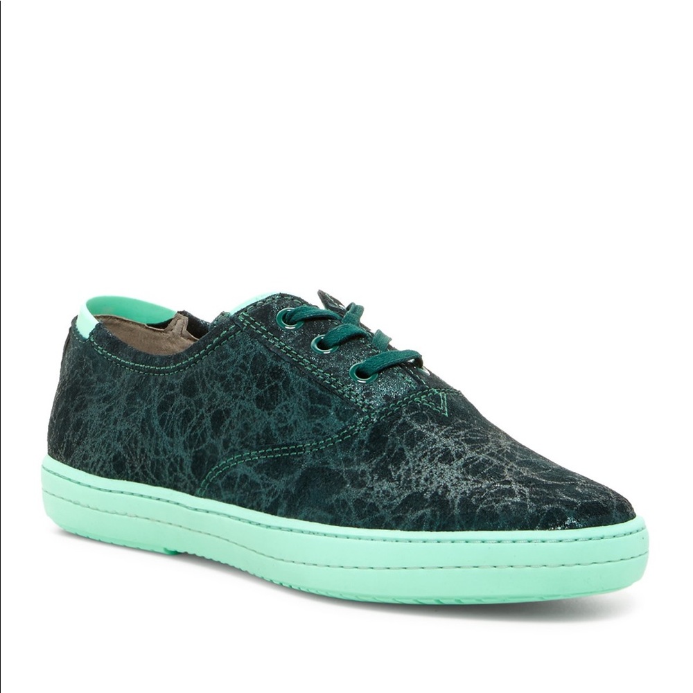 Mint Green Marbled Sparkle Metalic Sneakers