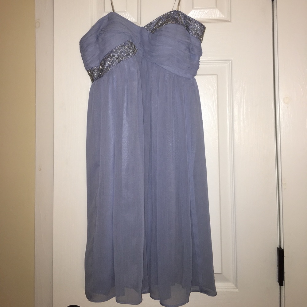 Maggy London strapless beaded dress Size2P (EUC!)