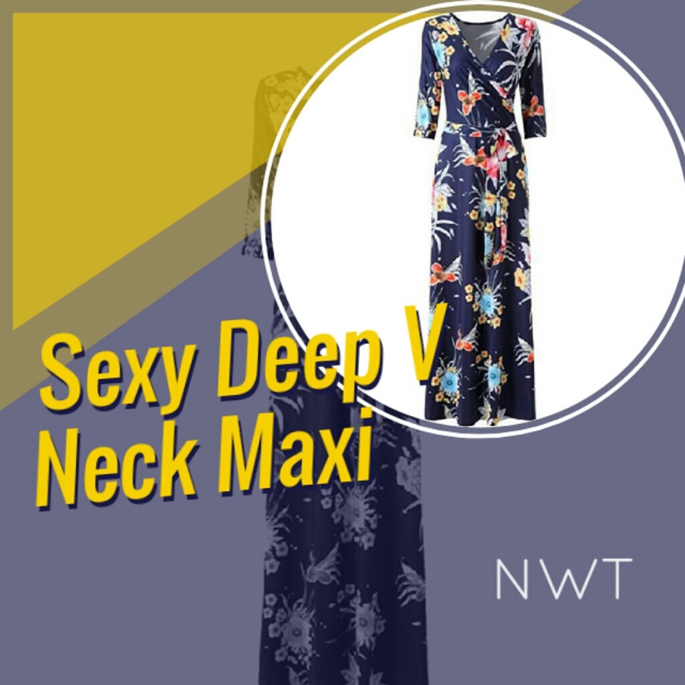 Faux Wrap Maxi Dress
