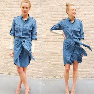 Etoile Isabel Marant Cotton-chambray shirt dress
