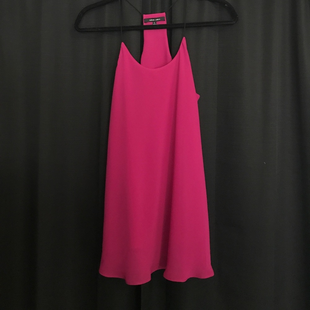 Naked Zebra Magenta tank top! Size LG