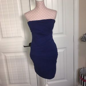 Strapless Blue Dress