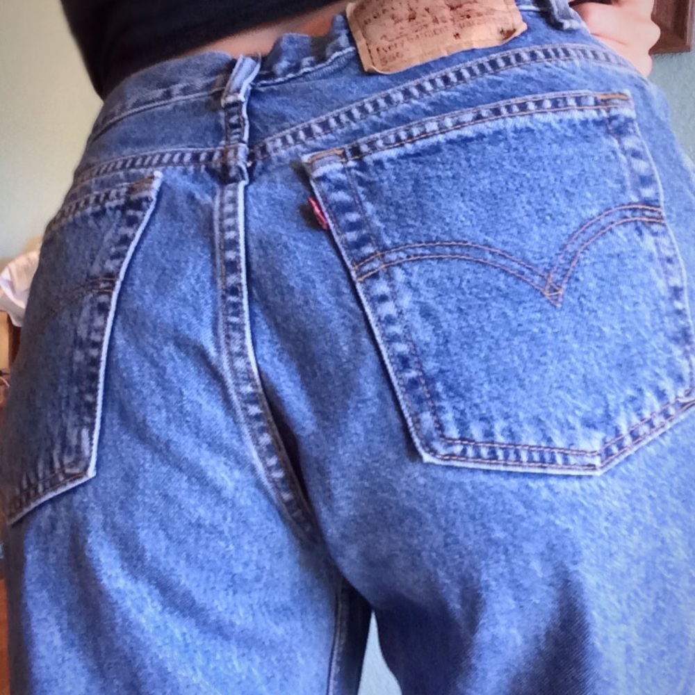 Levi Vintage Dark Blue Denim Wash Jeans