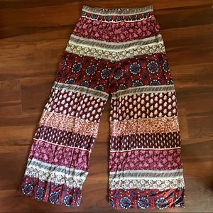 Patterned Boho Palazzo Pants