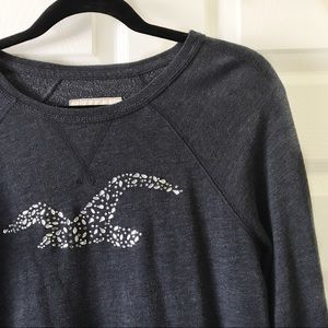 hollister crewneck sweatshirt with rhinestones