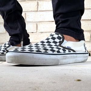 CHECKER VANS Slip-Ons Checkerboard