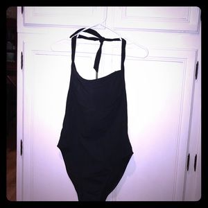 Black halter top swimsuit