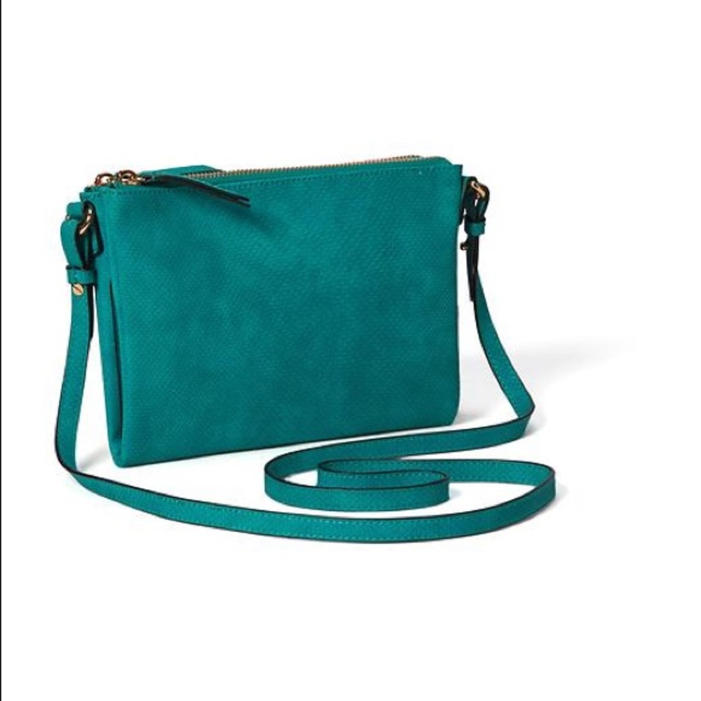 Leather Teal Crossbody Bag