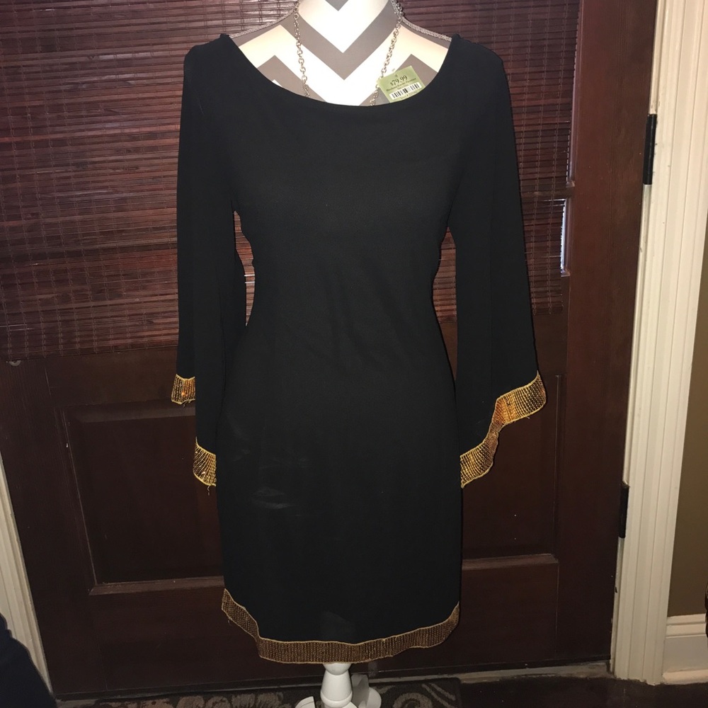 Sequins Black and Gold Dress