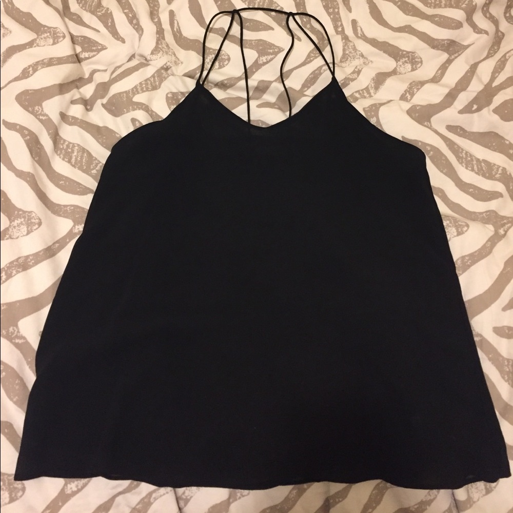 Black Strappy Back Blouse - M