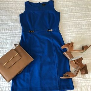 Ann Taylor Royal Blue Fitted Work Dress