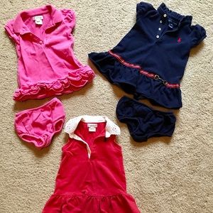 Ralph Lauren Baby Girl Dresses, Lot of 3, 9 mos