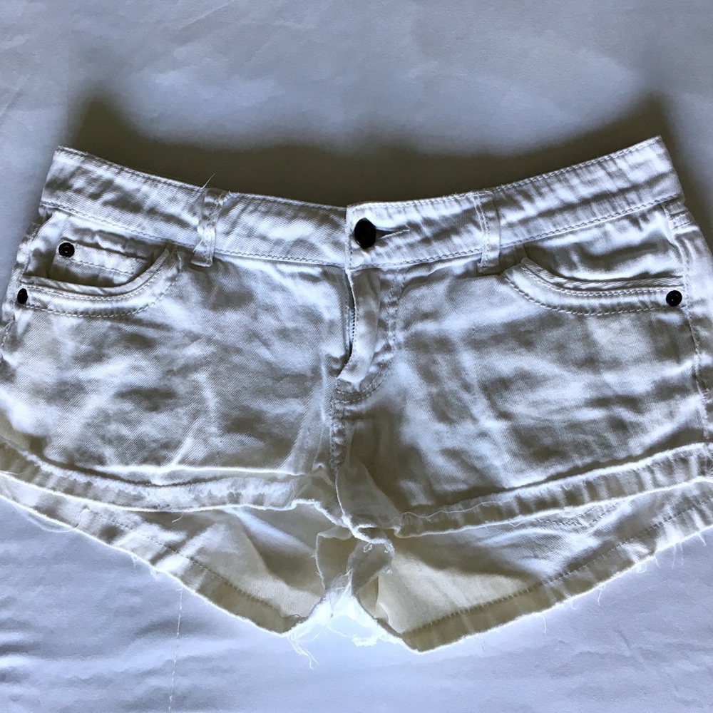 White Denim Shorts