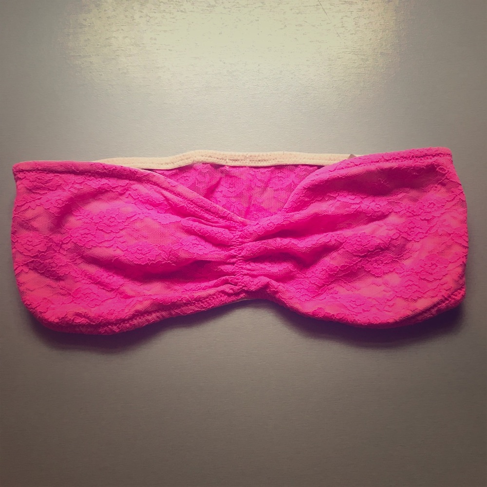 Hot pink lace bandeau. VS pink
