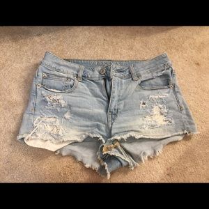 american eagle hi rise festival shorts