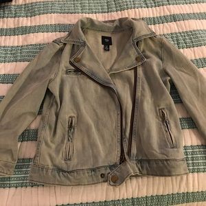 Denim moto jacket