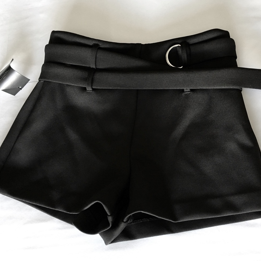 High-Waisted Black Shorts