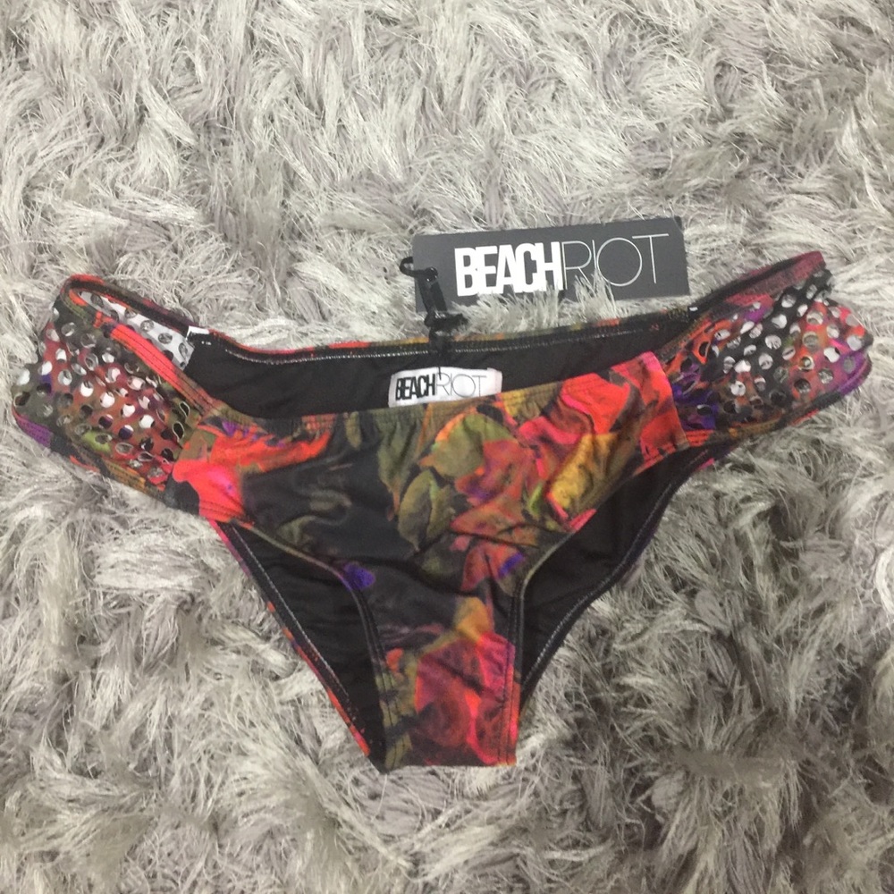 Red and black beach riot Bikini bottoms. Brand new