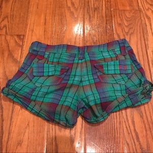 Free People Plaid Shorts