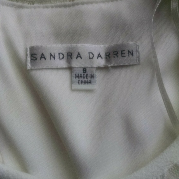 Lovely Lace Accent White Dress - Picture 3 of 8