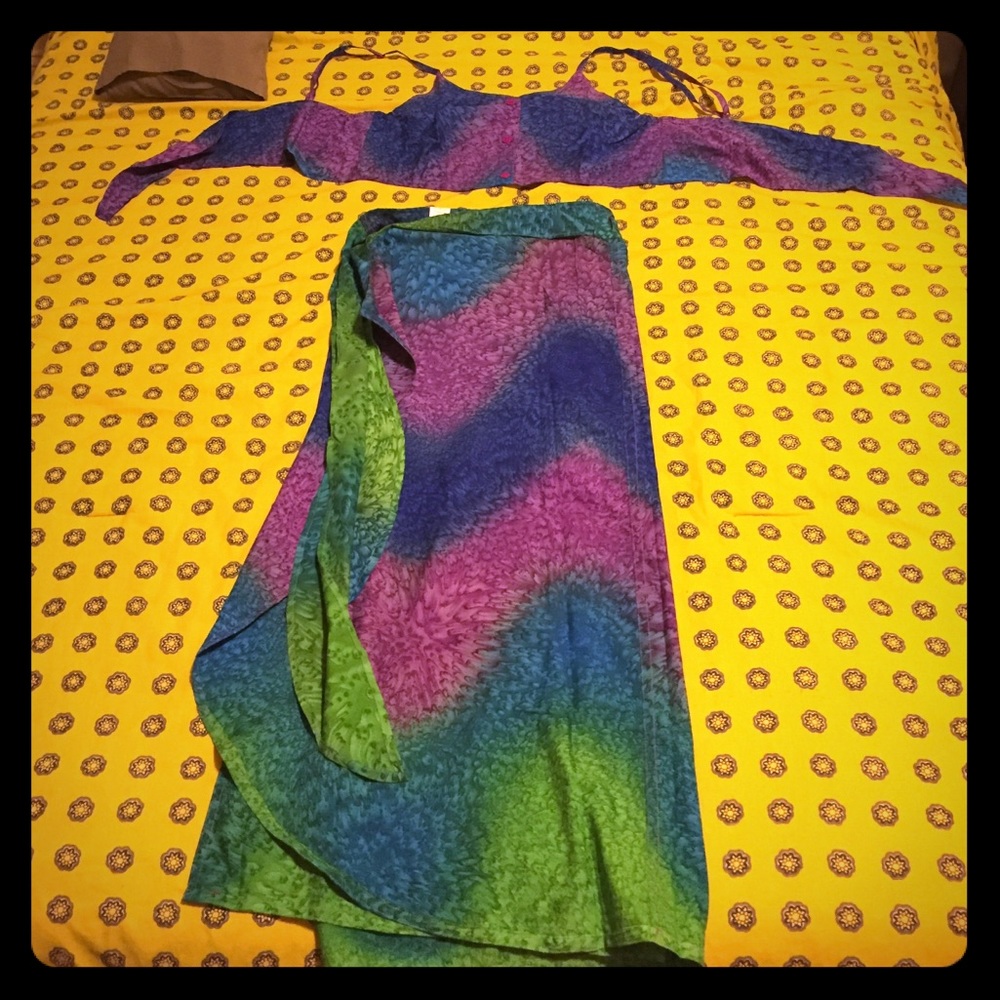 Two piece beach outfit from St. Martins island