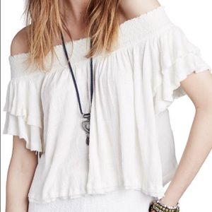 Free people off shoulder ruffle top