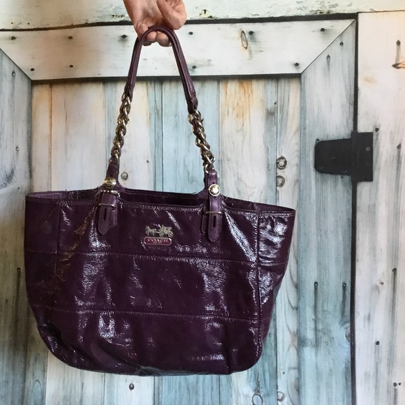 Coach Patent Leather 'Tribeca' East/West Tot SOLD - Picture 3 of 7