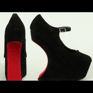 Platform Mary Jane with ankle strap