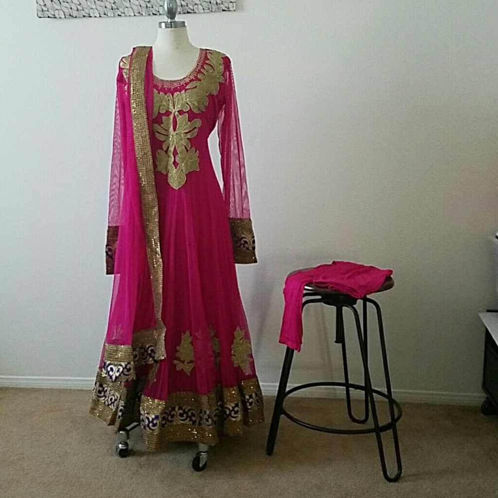 Indian Bollywood Anarkali evening gown - Picture 4 of 5