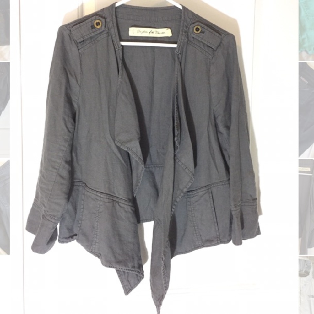 Anthropologie Drape Front Jacket