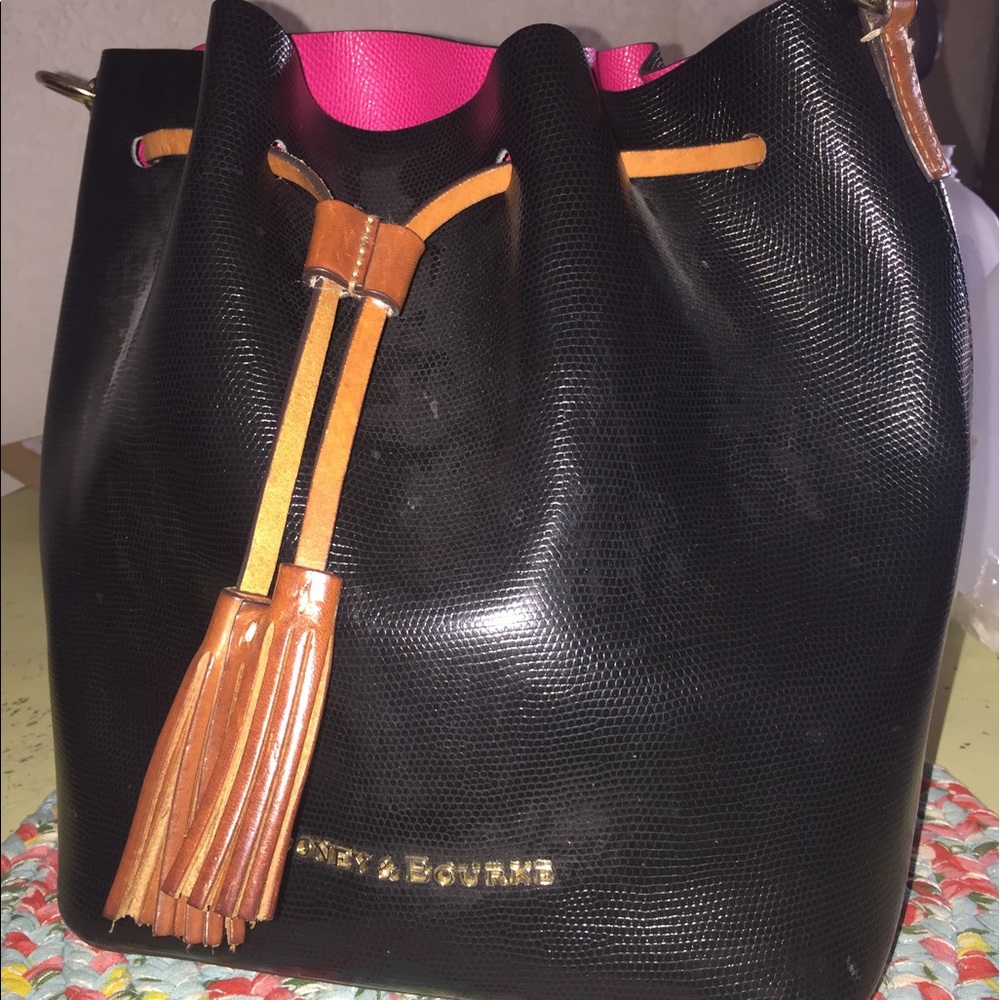 D&B Black Leather purse