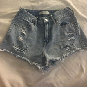 High rise Bullhead Jean Shorts