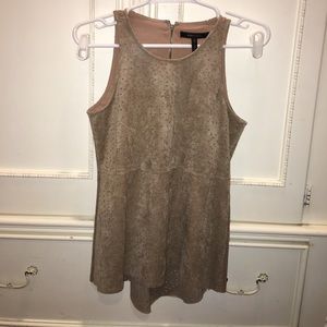 Suede laser cut BCBG tank