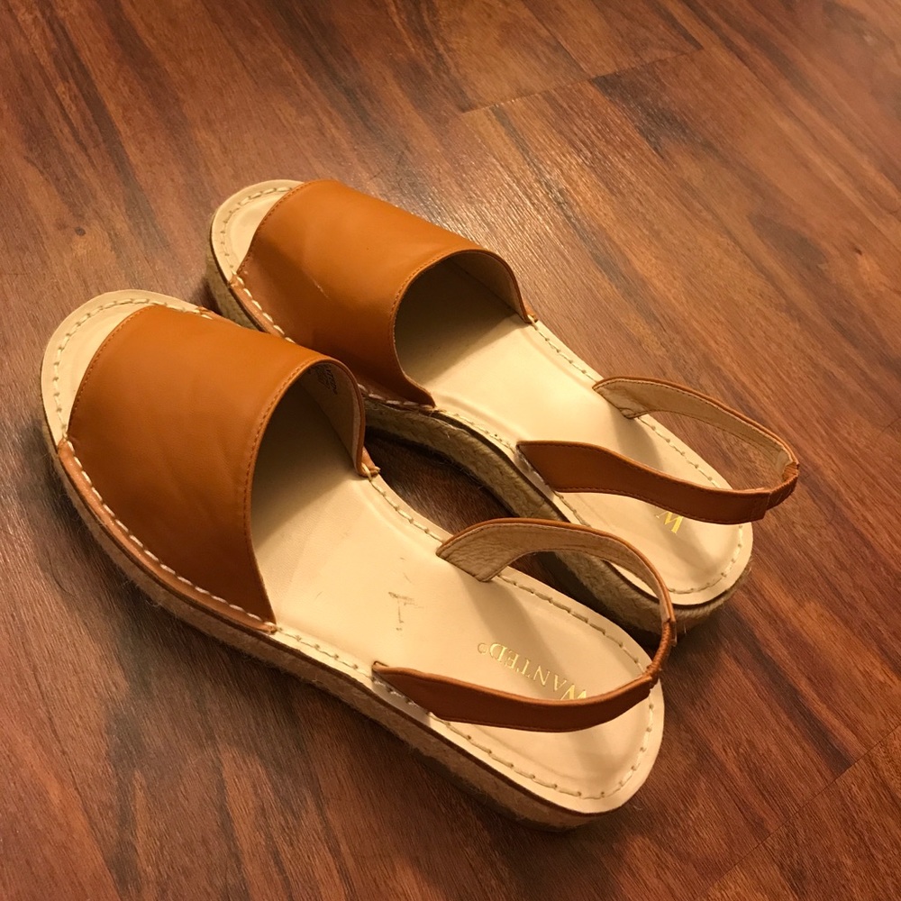 Tan slingback sandals
