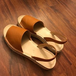 Tan slingback sandals