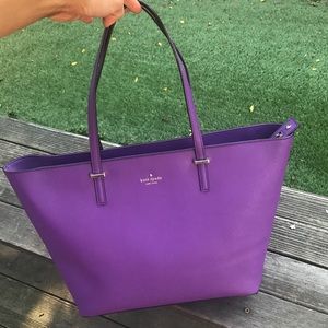 *Brand New* large purple leather Kate Spade