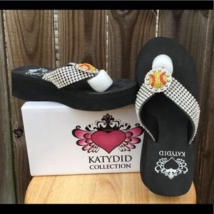 Fancy softball flip-flops