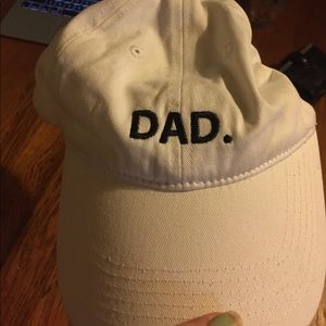 White DAD. hat