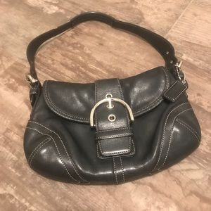 Authentic coach black leather purse