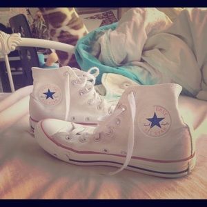 White Hightop Converse