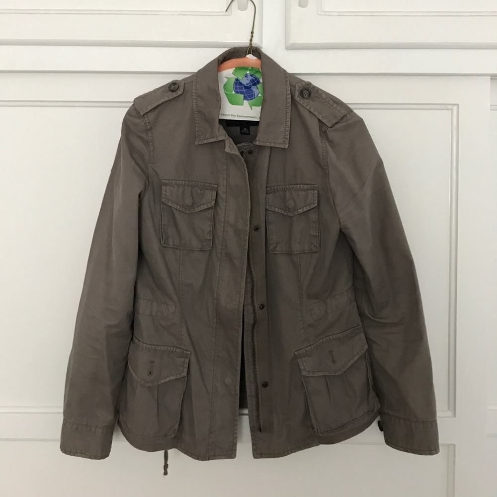Banana Republic Grey Military Jacket