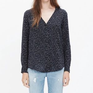 madewell et sézane silk murphy blouse