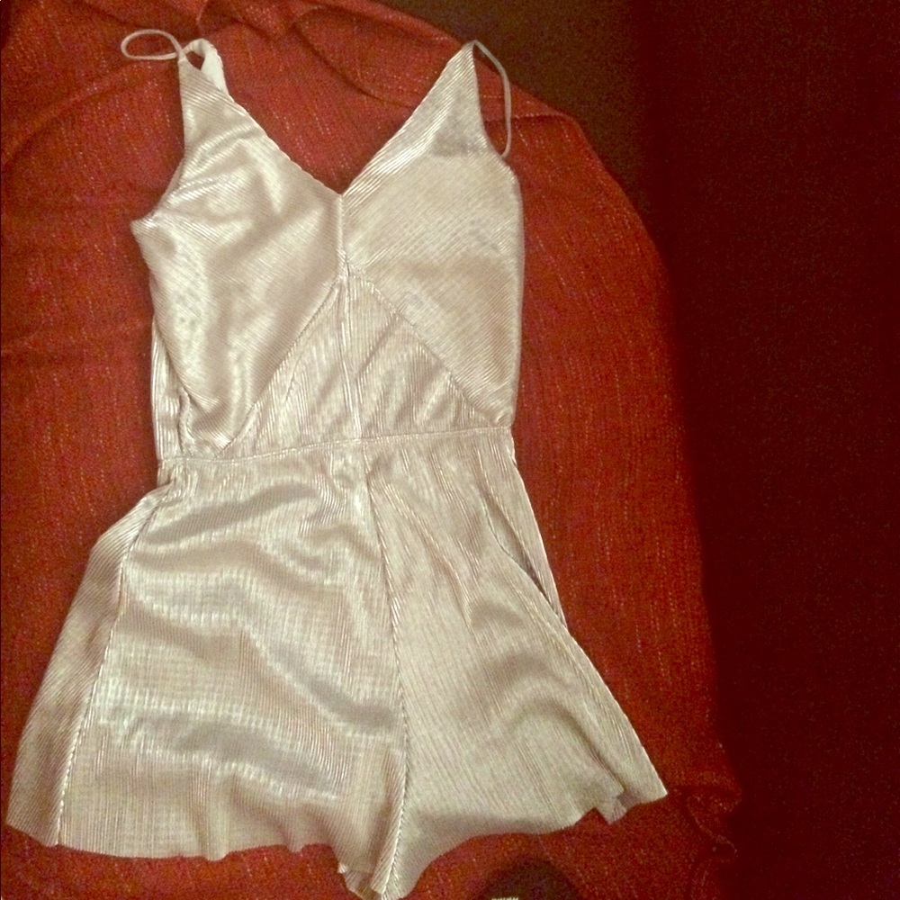 Topshop Silver Romper