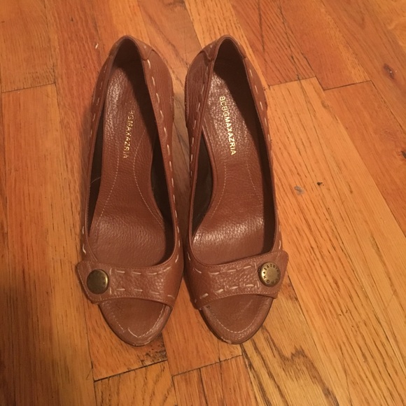 BCBGMaxAzria Brown Leather Pumps - Picture 3 of 4