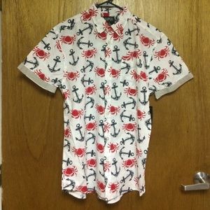 Men's Short Sleeved Button Down