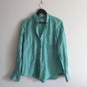 Gap - green gingham shirt