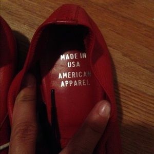 American Apparel red oxfords