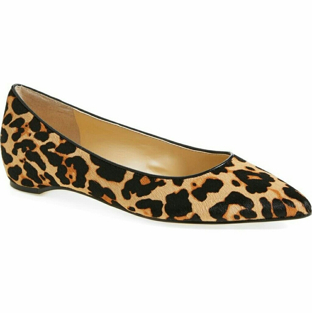 Ivanka Trump "Chic" Genuine Calf Hair Leopard Flat